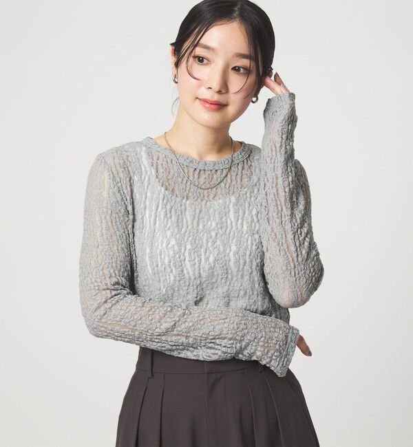 UNITED ARROWS green label relaxing「【WEB限定】＜at ease＞レース プルオーバー カットソー」|Tシャツ・カットソー|その他2