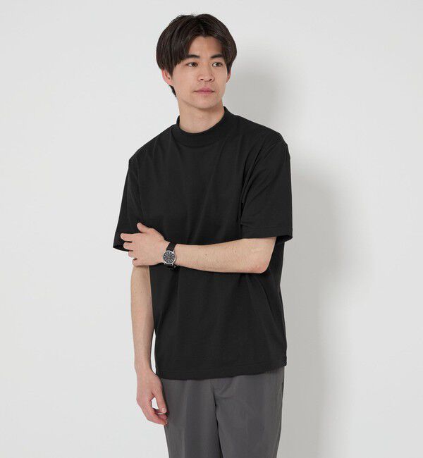 UNITED ARROWS green label relaxing「【WEB限定】JUST fit デイリー モック 半袖 Ｔシャツ カットソー -吸水速乾・抗菌-」|Tシャツ・カットソー|