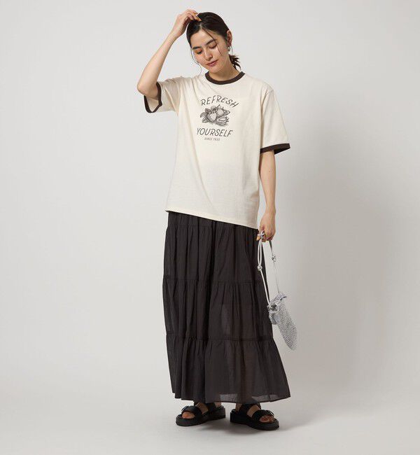 UNITED ARROWS green label relaxing「＜OSORA CAFE＞リンガー Tシャツ」|Tシャツ・カットソー|