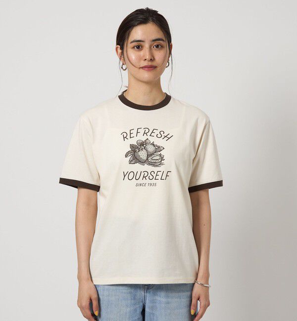 UNITED ARROWS green label relaxing「＜OSORA CAFE＞リンガー Tシャツ」|Tシャツ・カットソー|