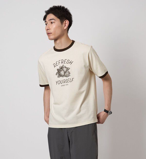 UNITED ARROWS green label relaxing「＜OSORA CAFE＞リンガー Tシャツ」|Tシャツ・カットソー|