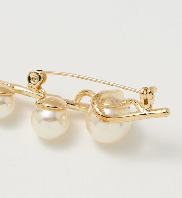 UNITED ARROWS green label relaxing「フェイクパール＆バー ブローチ」|ブローチ・コサージュ|