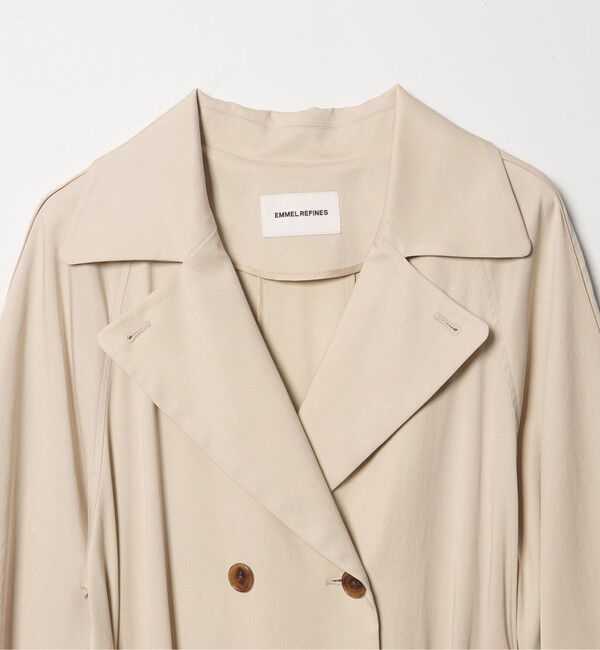 EMMEL REFINES「＜EMMEL REFINES＞EM Wボタン トロミ フレア トレンチコート」|トレンチコート|