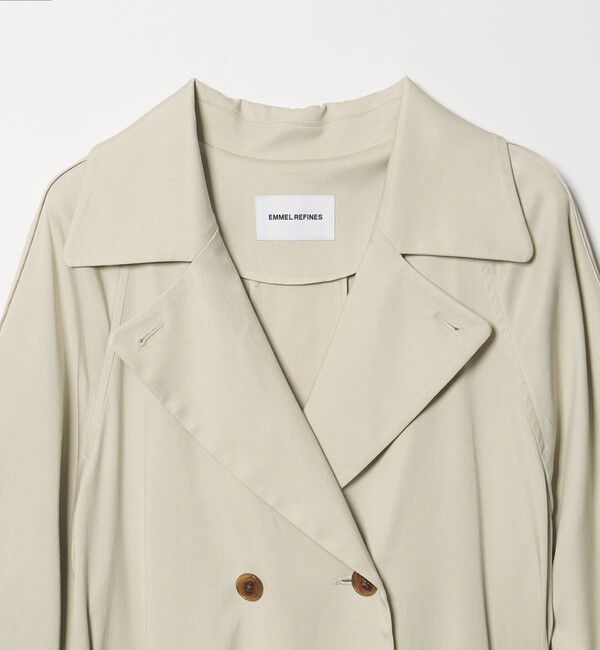 EMMEL REFINES「＜EMMEL REFINES＞EM Wボタン トロミ フレア トレンチコート」|トレンチコート|
