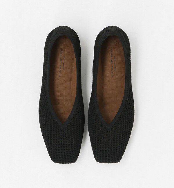 UNITED ARROWS green label relaxing「ウェルネスシアー スクエア V フラットシューズ / ニットシューズ」|ローファー|