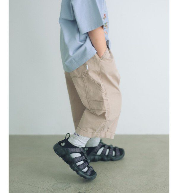 UNITED ARROWS green label relaxing「ツイル クロップド ペインター パンツ / キッズ  100cm-160cm」|チノ|BEIGE