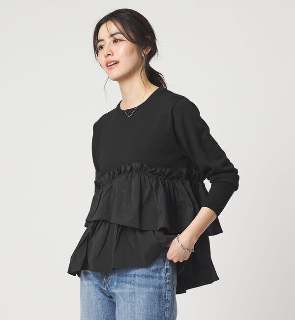 UNITED ARROWS green label relaxing「ティアード ドッキング プルオーバー ニット 3」|ニット・セーター|