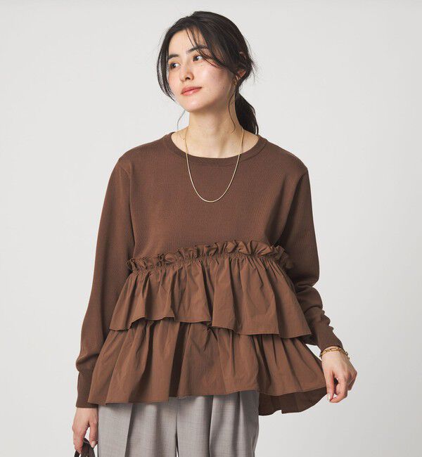 UNITED ARROWS green label relaxing「ティアード ドッキング プルオーバー ニット 3」|ニット・セーター|