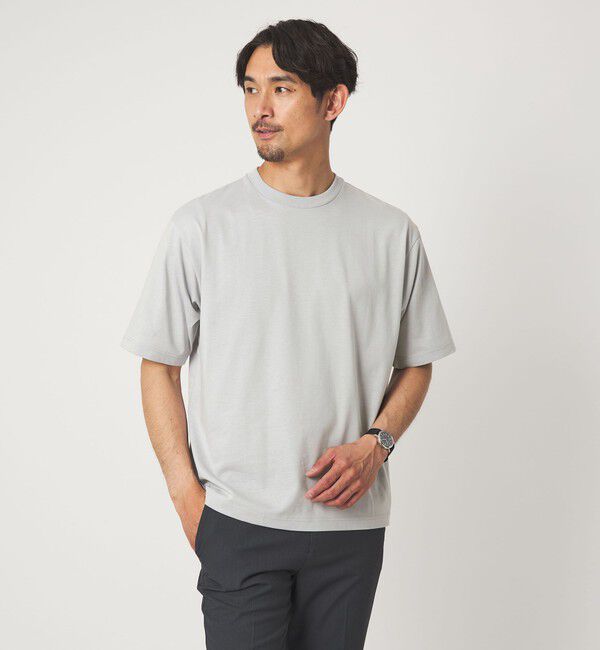 UNITED ARROWS green label relaxing「【WEB限定】JUST fit デイリー ワイド Tシャツ -吸水速乾・抗菌-」|Tシャツ・カットソー|LT.GRAY