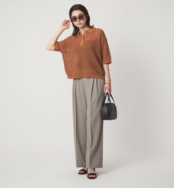 UNITED ARROWS green label relaxing「メッシュ ポロニット ウォッシャブル」|ニット・セーター|