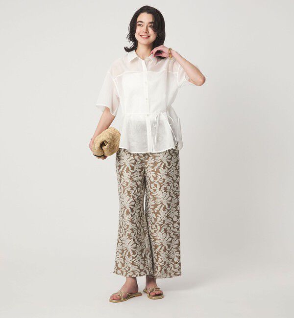 UNITED ARROWS green label relaxing「【結論シリーズ】リボンハイウエストシャツ［size SHORTあり］」|シャツ・ブラウス|