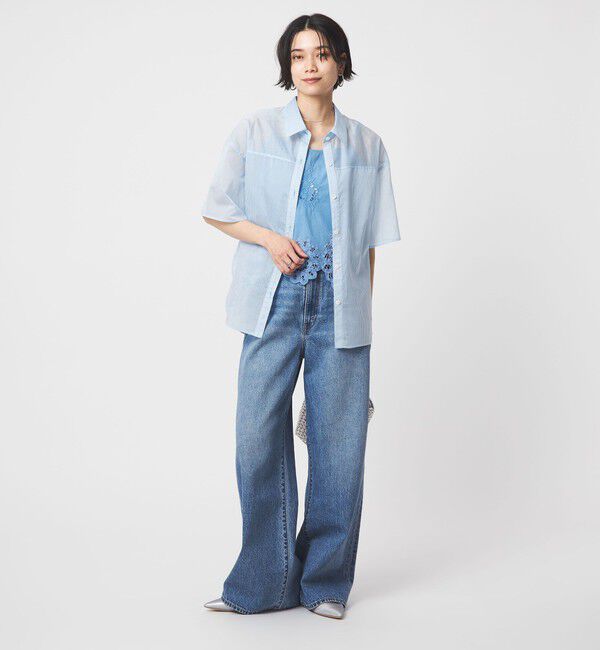 UNITED ARROWS green label relaxing「【結論シリーズ】リボンハイウエストシャツ［size SHORTあり］」|シャツ・ブラウス|