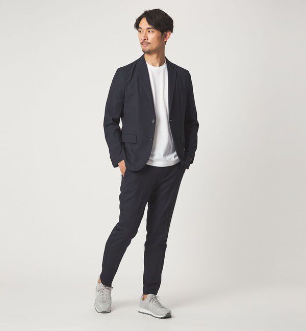 UNITED ARROWS green label relaxing「【WEB限定】JUST fit エアリーカルゼ ナロー セットアップ-2WAYストレッチ・吸水速乾-」|スーツ|