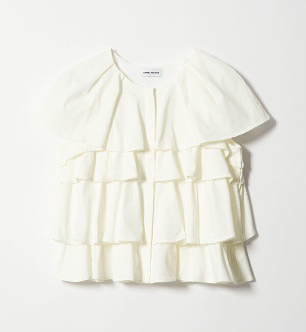 EMMEL REFINES「＜EMMEL REFINES＞EM ティアードフリル カットソー トップス」|Tシャツ・カットソー|