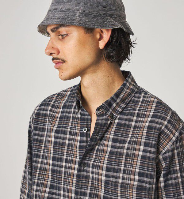 STEVEN ALAN「＜Steven Alan＞ マドラスチェック シングルニードル シャツ LOOSE」|シャツ・ブラウス|