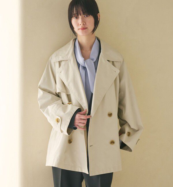 BEAUTY&YOUTH UNITED ARROWS「コットンブレンド ミドルトレンチコート」|トレンチコート|OFF WHITE