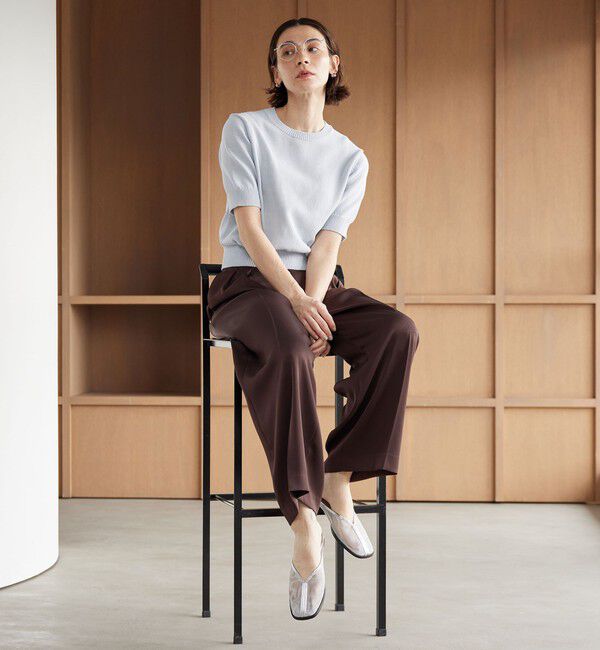 BEAUTY&YOUTH UNITED ARROWS「コイルニット ショートスリーブ プルオーバー ウォッシャブル」|ニット・セーター|