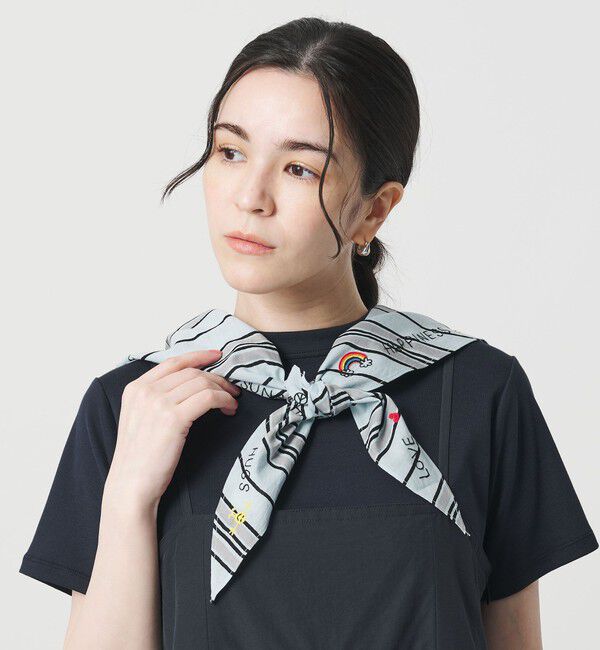 BEAUTY&YOUTH UNITED ARROWS「＜BENARAS by citrus＞ストライプ スカーフ」|バンダナ・スカーフ|LT.BLUE