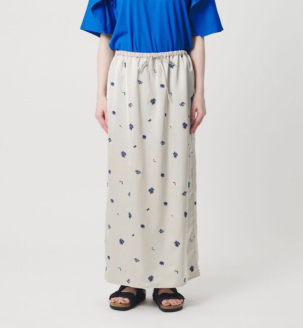 BEAUTY&YOUTH UNITED ARROWS「フラワー エンブロイダリー ドローストリング スカート ウォッシャブル」|スカート|