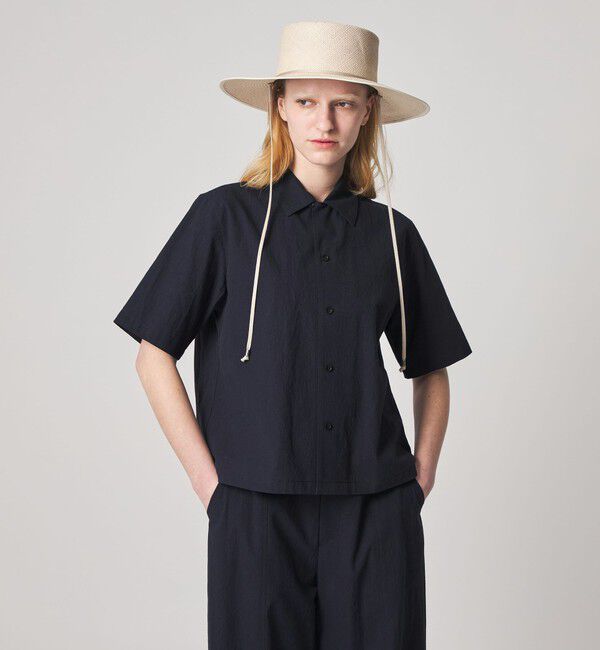 STEVEN ALAN「＜Steven Alan＞コットン ショートスリーブ シャツ」|シャツ・ブラウス|NAVY