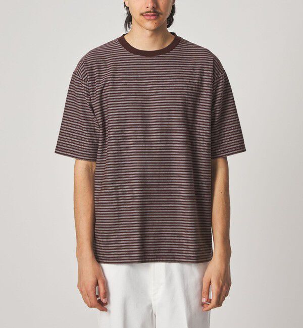 STEVEN ALAN「＜Steven Alan＞ オーガニックコットン ボーダー ショートスリーブ Tシャツ」|Tシャツ・カットソー|