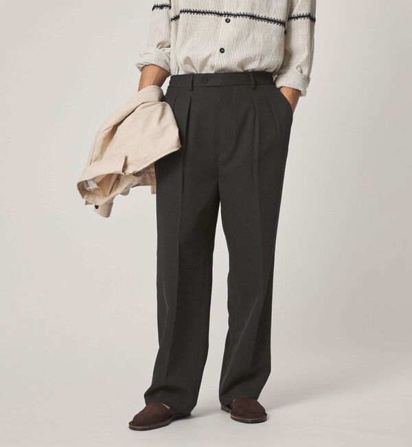 STEVEN ALAN「＜Steven Alan＞ PE/L BCR イン ツープリーツ ドレス トラウザーズ ハーフイージーII」|スラックス|