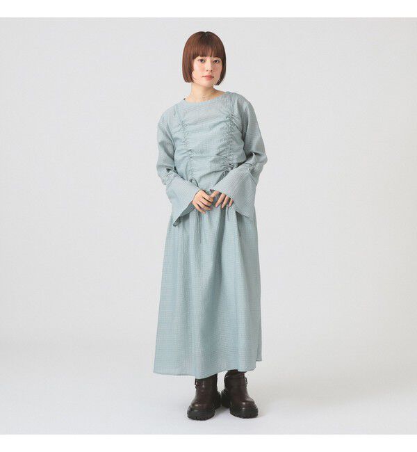 Ray BEAMS 「シアー ドロスト ギャザー ワンピース」|ワンピース|