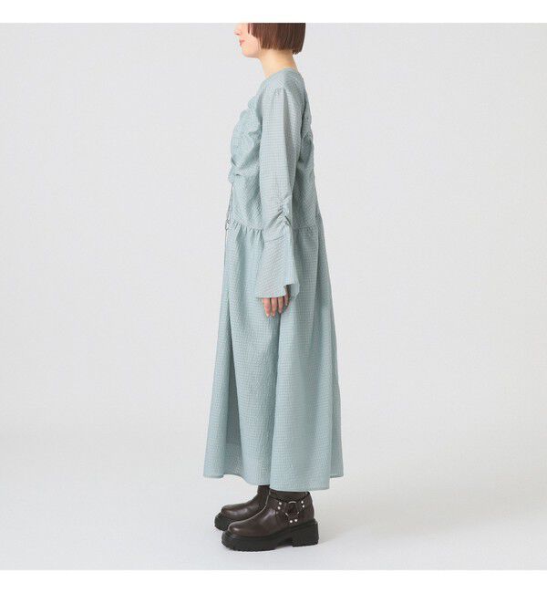 Ray BEAMS 「シアー ドロスト ギャザー ワンピース」|ワンピース|