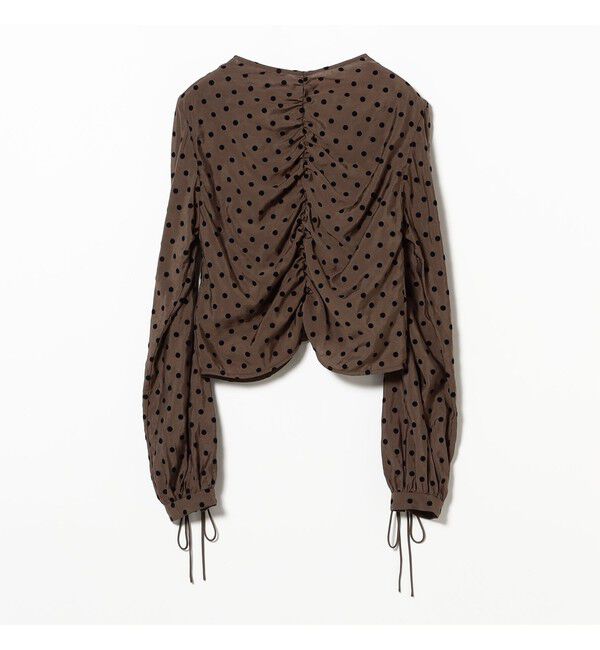 Ray BEAMS 「ドット センター ギャザー ブラウス」|シャツ・ブラウス|