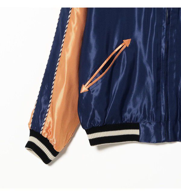 BEAMSBOY「テーラー東洋 / Late 1950s Style Acetate Souvenir Jacket &ldquo;HAWAII MAP&rdquo; &times; &ldquo;DRAGON & TIGER&rdquo;」|ブルゾン・スタジャン|