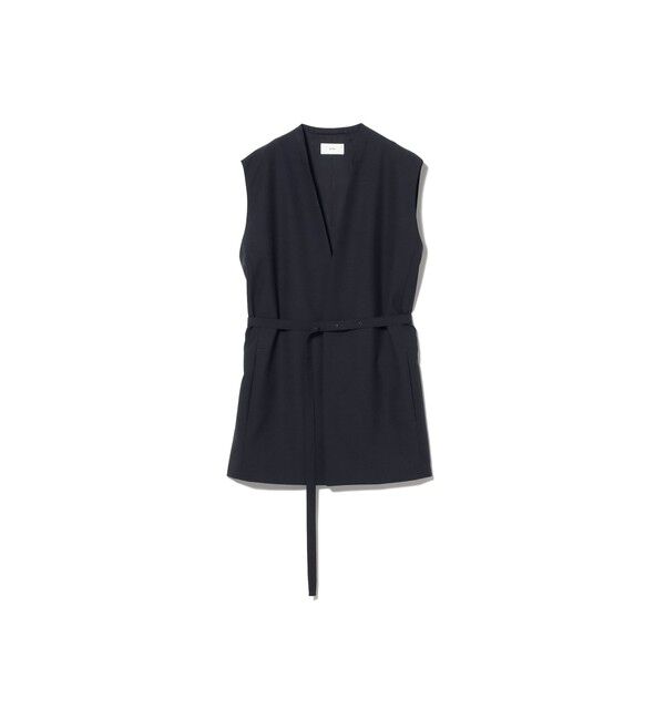 Demi-Luxe BEAMS 「【別注】ATON / ウールトロピカル ノーカラー ジレ」|ベスト・ジレ|