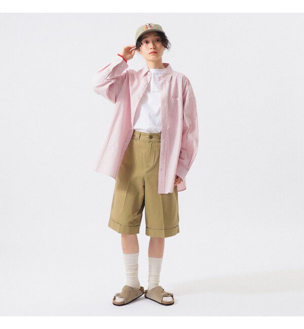 BEAMSBOY「ドビー ストライプ ビッグ BDシャツ ＜定番 / オンオフ兼用＞」|シャツ・ブラウス|