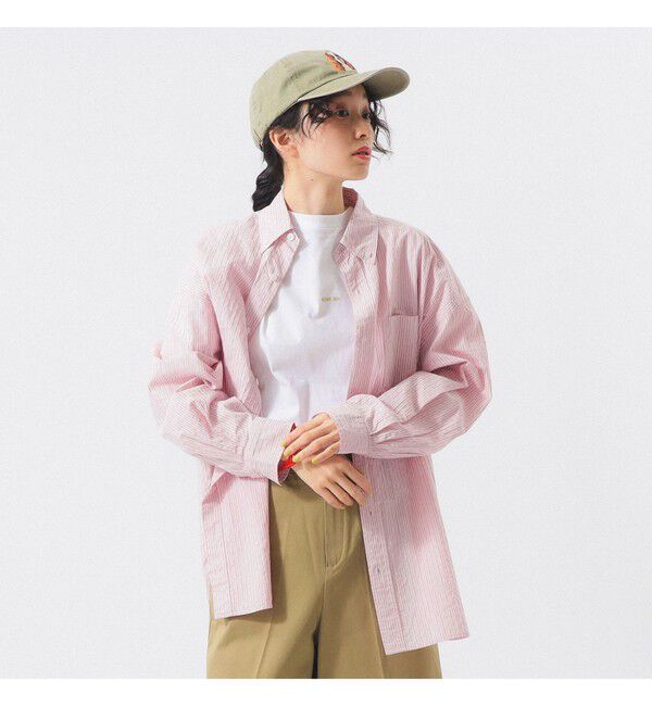 BEAMSBOY「ドビー ストライプ ビッグ BDシャツ ＜定番 / オンオフ兼用＞」|シャツ・ブラウス|