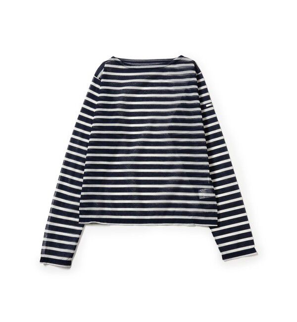 Ray BEAMS 「ORCIVAL / シースルー ボーダー ロングスリーブ カットソー」|Tシャツ・カットソー|