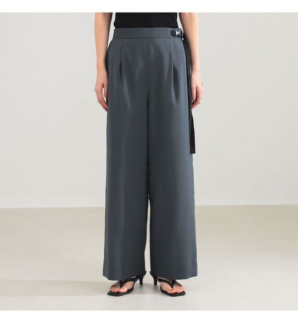 Demi-Luxe BEAMS 「AK+1 / シアー サイドベルト パンツ」|チノ|