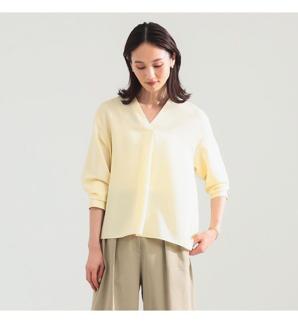 Demi-Luxe BEAMS 「ストレッチ サテン ブラウス」|シャツ・ブラウス|YELLOW