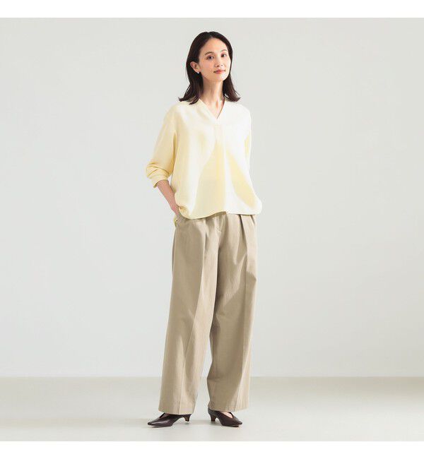 Demi-Luxe BEAMS 「ストレッチ サテン ブラウス」|シャツ・ブラウス|