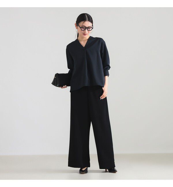 Demi-Luxe BEAMS 「ストレッチ サテン ブラウス」|シャツ・ブラウス|