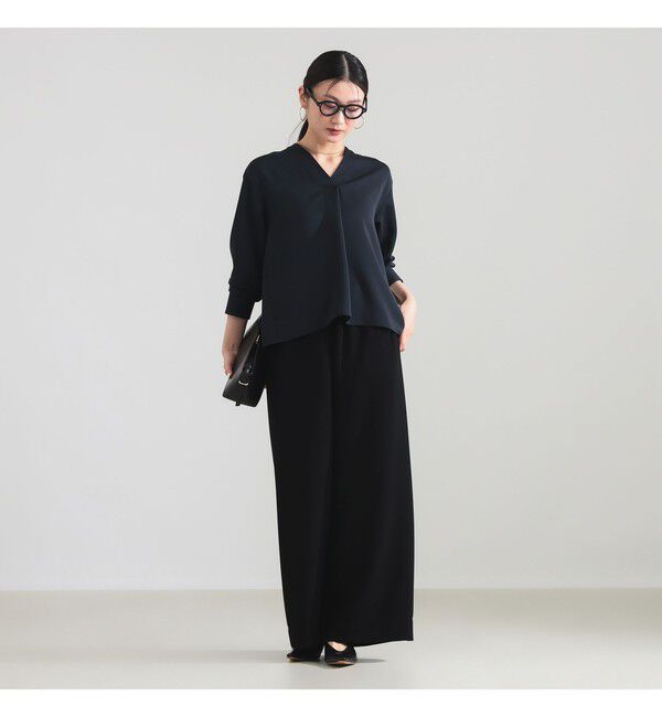 Demi-Luxe BEAMS 「ストレッチ サテン ブラウス」|シャツ・ブラウス|