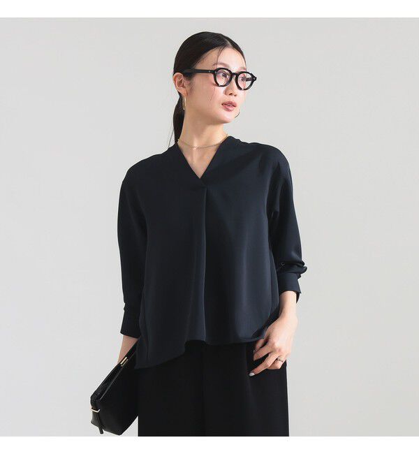 Demi-Luxe BEAMS 「ストレッチ サテン ブラウス」|シャツ・ブラウス|