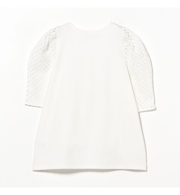 Demi-Luxe BEAMS 「刺繍レース スリーブ Tシャツ」|Tシャツ・カットソー|