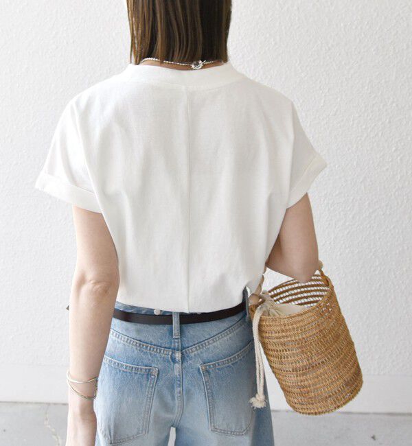 SHIPS any「《一部追加予約》SHIPS any:〈抗菌防臭/洗濯機可能〉USAコットン フレンチスリーブ TEE」|Tシャツ・カットソー|