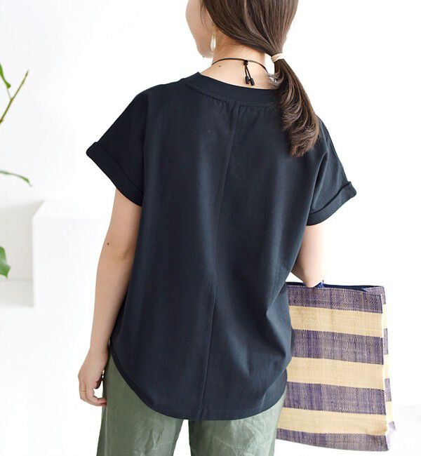 SHIPS any「《一部追加予約》SHIPS any:〈抗菌防臭/洗濯機可能〉USAコットン フレンチスリーブ TEE」|Tシャツ・カットソー|