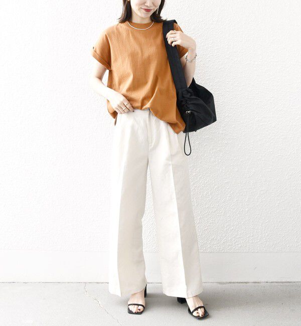 SHIPS any「《一部追加予約》SHIPS any:〈抗菌防臭/洗濯機可能〉USAコットン フレンチスリーブ TEE」|Tシャツ・カットソー|