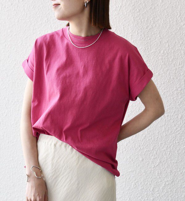 SHIPS any「《一部追加予約》SHIPS any:〈抗菌防臭/洗濯機可能〉USAコットン フレンチスリーブ TEE」|Tシャツ・カットソー|