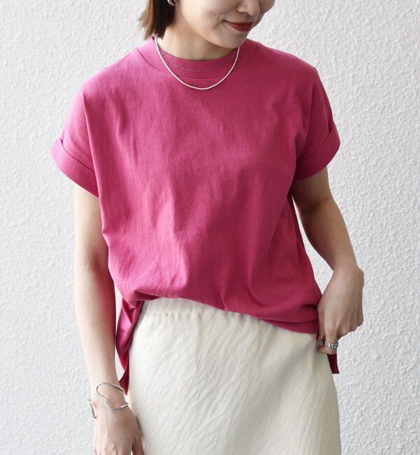 SHIPS any「《一部追加予約》SHIPS any:〈抗菌防臭/洗濯機可能〉USAコットン フレンチスリーブ TEE」|Tシャツ・カットソー|