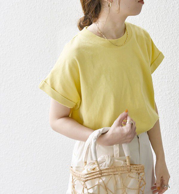 SHIPS any「《一部追加予約》SHIPS any:〈抗菌防臭/洗濯機可能〉USAコットン フレンチスリーブ TEE」|Tシャツ・カットソー|