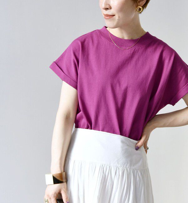 SHIPS any「《一部追加予約》SHIPS any:〈抗菌防臭/洗濯機可能〉USAコットン フレンチスリーブ TEE」|Tシャツ・カットソー|