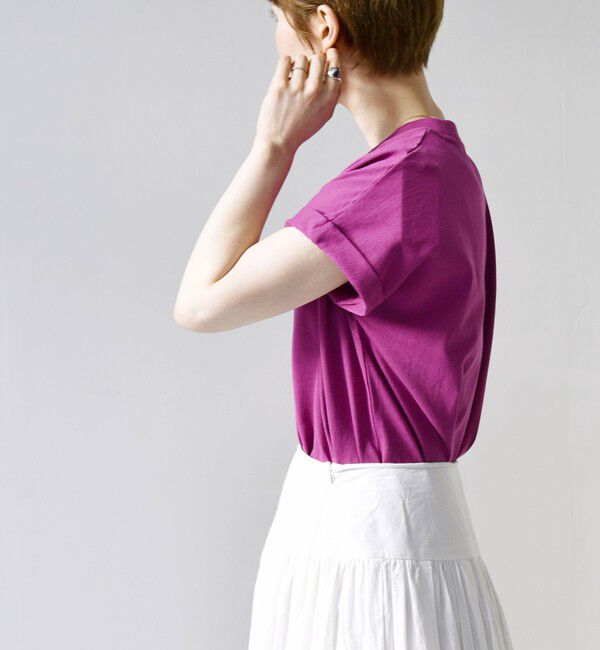 SHIPS any「《一部追加予約》SHIPS any:〈抗菌防臭/洗濯機可能〉USAコットン フレンチスリーブ TEE」|Tシャツ・カットソー|