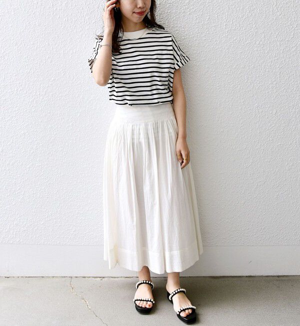 SHIPS any「《一部追加予約》SHIPS any:〈抗菌防臭/洗濯機可能〉USAコットン フレンチスリーブ TEE」|Tシャツ・カットソー|